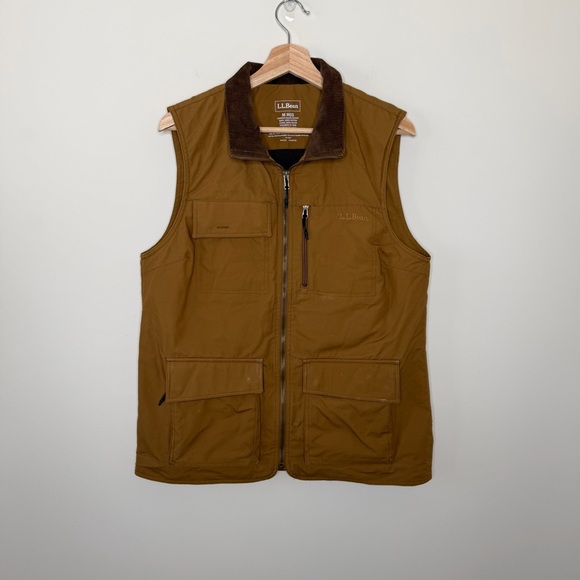 L.Bean Women’s Brown Utility Field Vest Corduroy Collar Outdoor Workwear - Picture 2 of 16